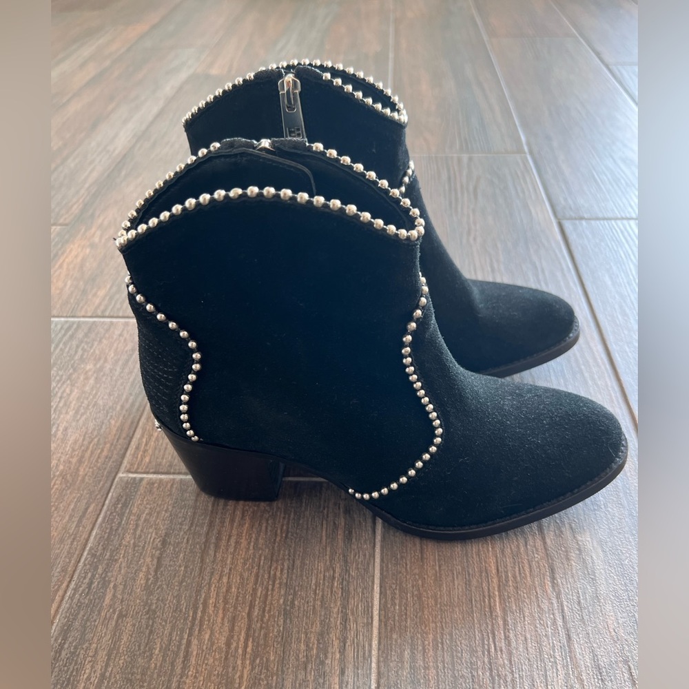 Zadig and Voltaire A studded ankle velvet black boot. Size 37.  Mint condition.